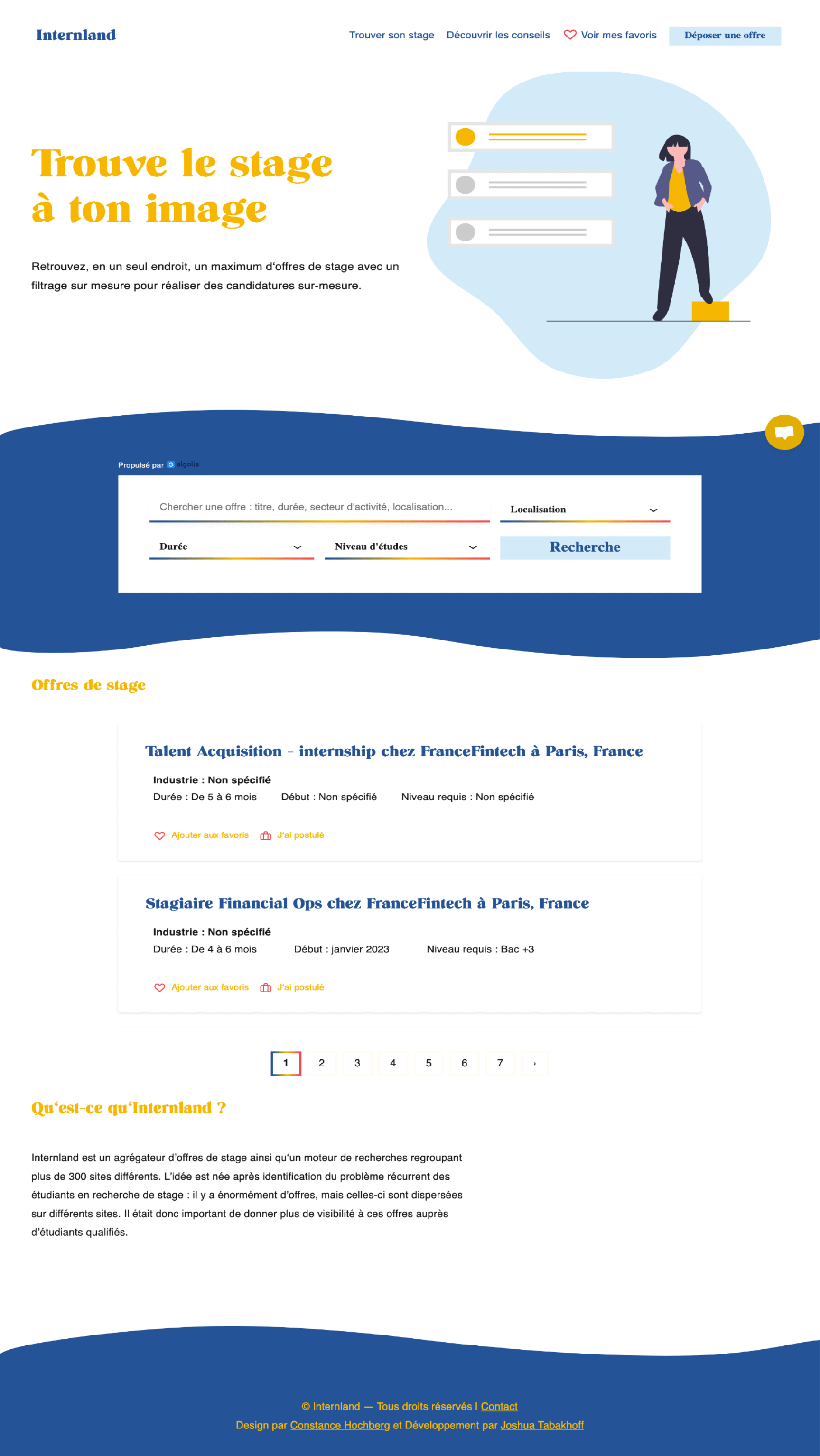 Internland website